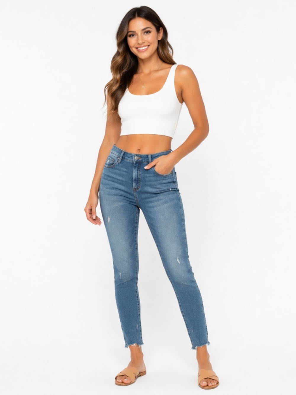 Kut from the Kloth Connie High Rise Fab AB Ankle Skinny Jeans